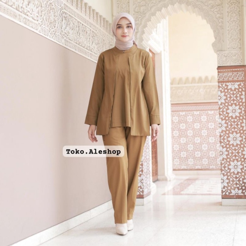 KODE S1S Baju stelan Kerja dinas PNS  Seragam kerja Pemda Khaki model Semi Jas model Blazer Model Tu