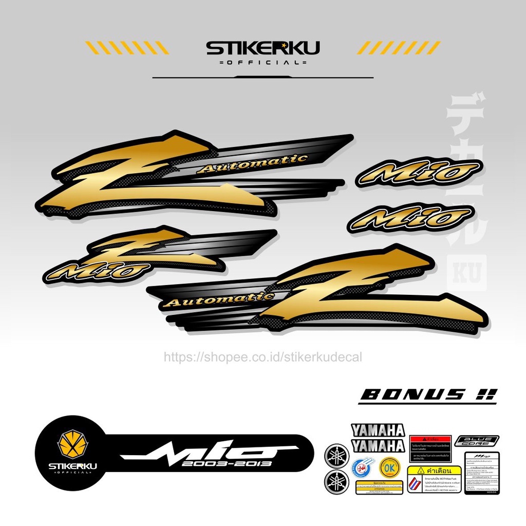 STICKER STRIPING MIO SPORTY Z DASAR HITAM / STIKER MIO LAMA Z / STICKER MIO LAMA Z / SETIKER MIO Z /