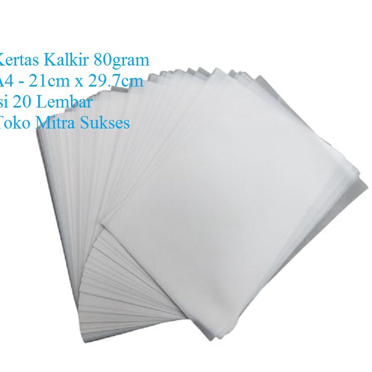 

Gila Kertas Kalkir A4 8gram isi 2 lembar