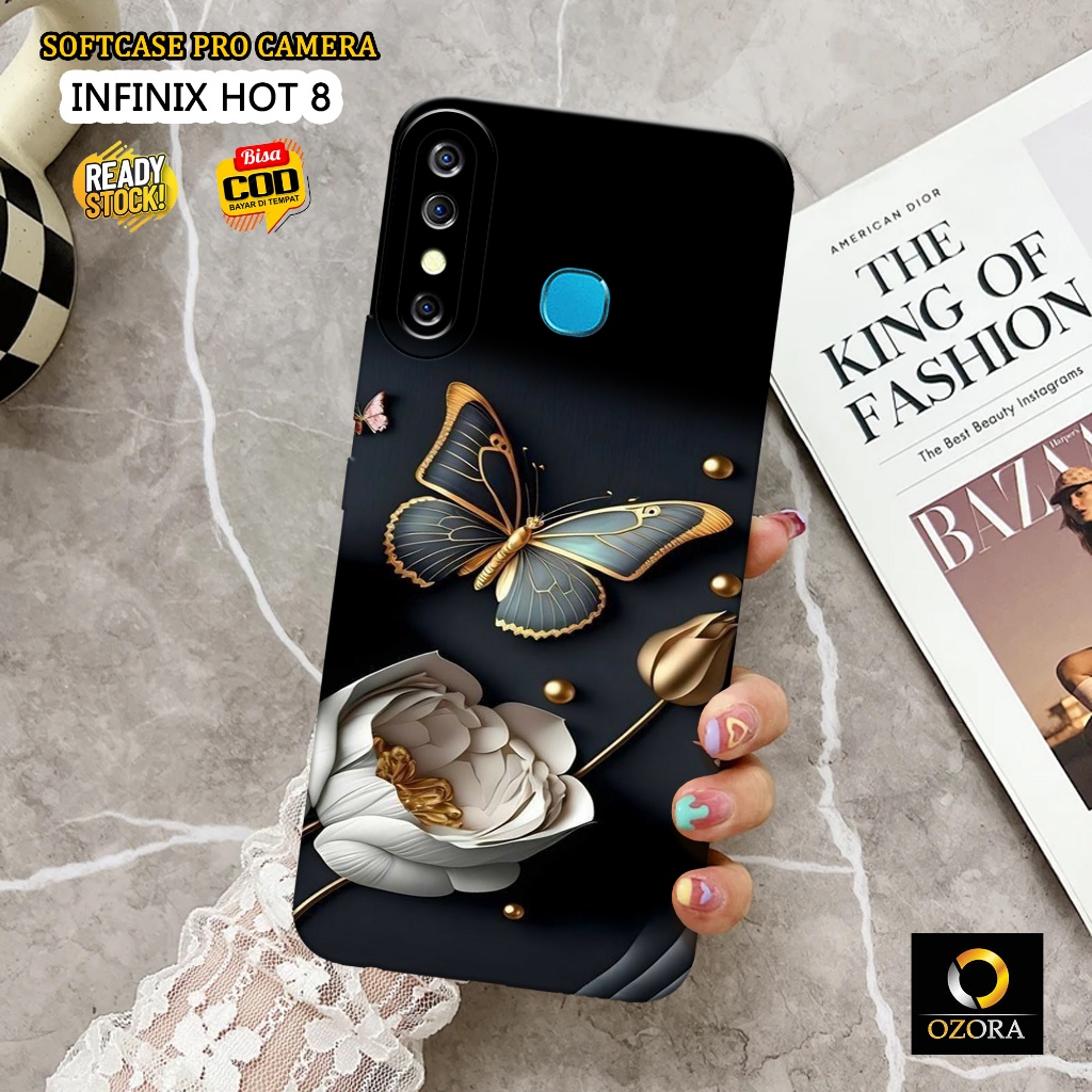 Case Infinix Hot 8 Terbaru - OZORA - Fashion Case Kupu - Casing Hp Infinix Hot 8 - Softcase Infinix 