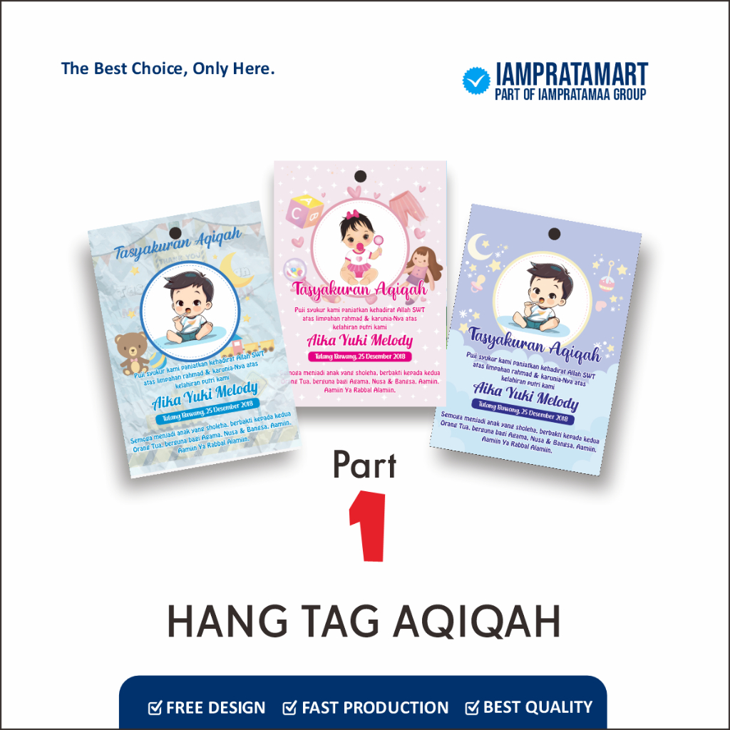 IAMPRATAMART - HANG TAG TASYAKURAN AQIQAH