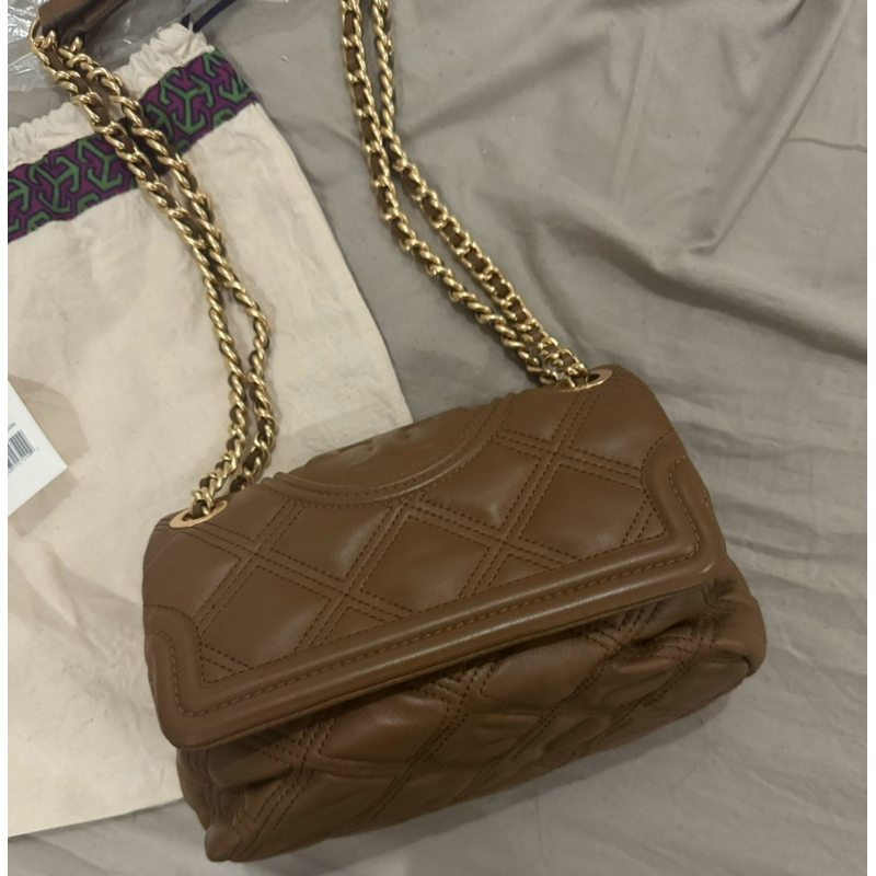 Tory Burch Fleming soft small moose preloved second TB Fleming Soft small moose