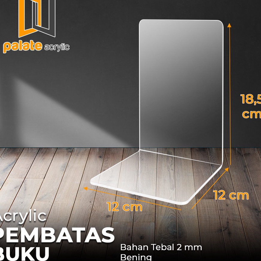 

HJ6 ACRYLIC AKRILIK PEMBATAS BUKU PENAHAN AKRILIK BOOK STAND 2mm