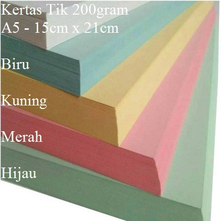 

Pilihan A5 5 Lembar Kertas Tik 2gram A5