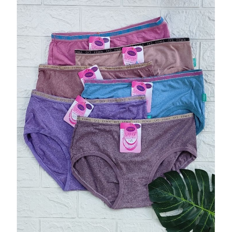 celana dalam wanita fema 388 celana dalam wanita fema katun lembut nyaman CD fema 1 lusin