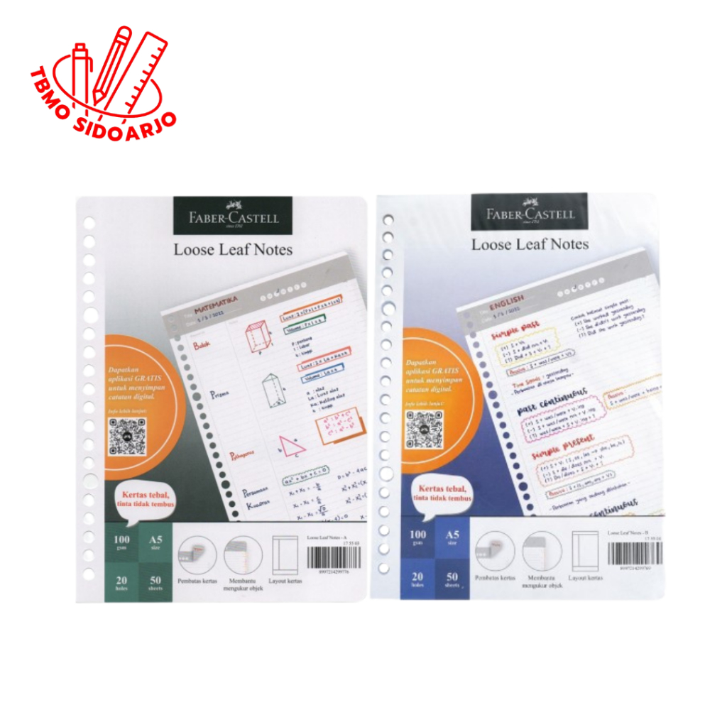 

TBMO Faber Castell Loose Leaf A5 Isi 50 Lembar 100gsm