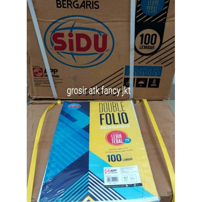 

Kilat RF 1 Kertas Double Folio Bergaris Garis Sinar Dunia Sidu SD 1 Lembar 7 GSM Ukuran 32 x 42 mm DF