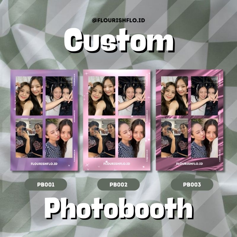 CUSTOM CETAK PHOTO ALA PHOTOBOOTH 4 FRAME (1 HARI JADI)