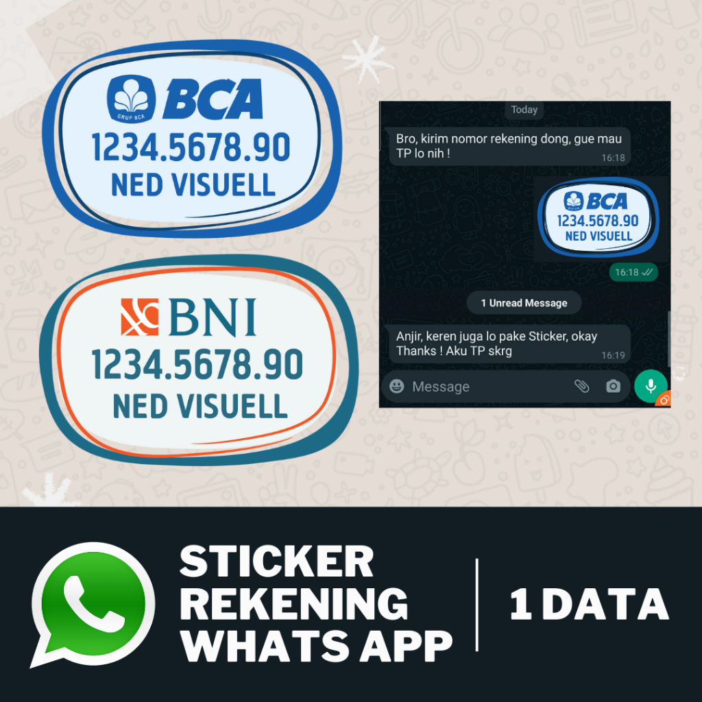 STICKER WA / WHATS APP NOMOR REKENING