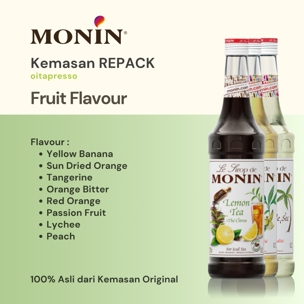 

REPACK - All Varian Monin Syrup / Fruit Flavour [100] g