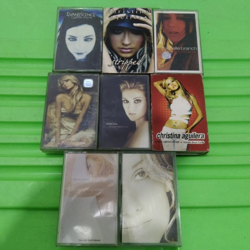 kaset pita original paris hilton, madona, celin dion dll paket 8album