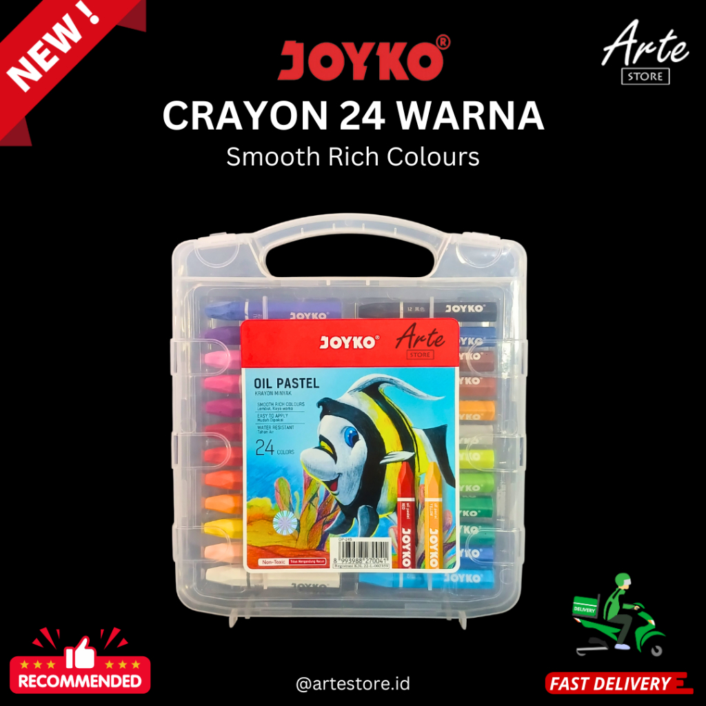 

Crayon 24 Warna - Joyko Oil Pastel - Krayon