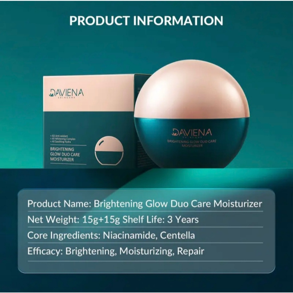 DAVIENA Skincare Brightening Glow Duo Care Moisturizer