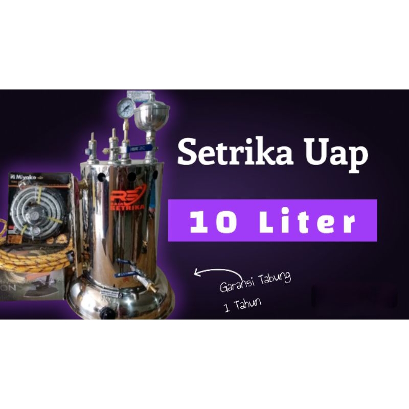 Setrika Uap Boiler 10 Liter anti Gosong, setrika uap laundry, setrika uap Laundry