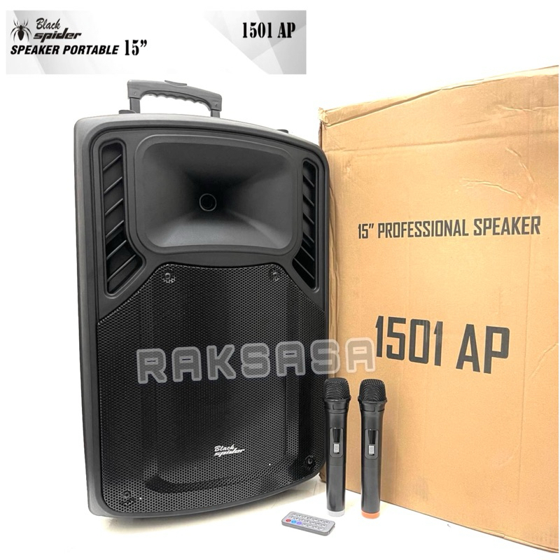 Speaker portable blackspider 1501AP Original 15 inch 1501 ap