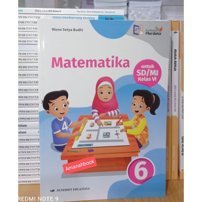 Buku Matematika SD Kelas 6 Kurikulum Merdeka Erlangga