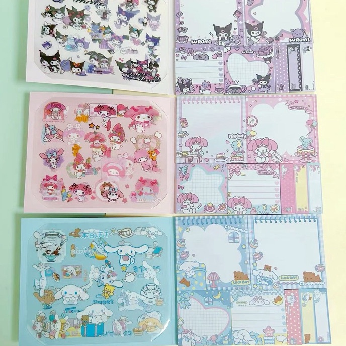 

KF7 kawaii sanrio sticky note set sticker memo book tempelan kertas memo