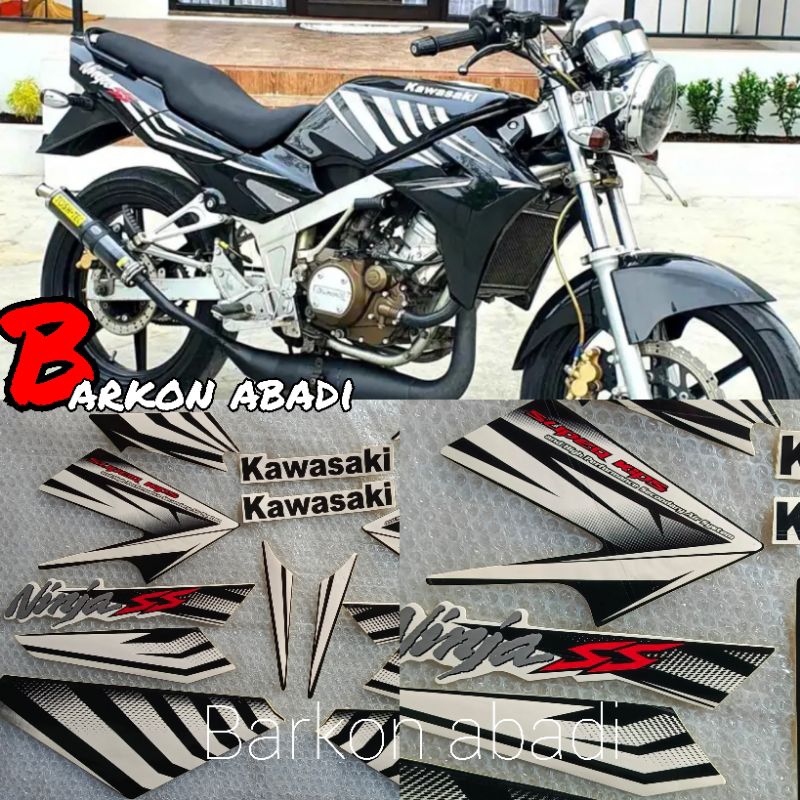 stiker striping ninja SS zebra 2014 warna putih hitam