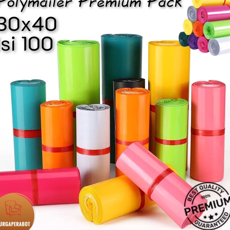 

Grosir Plastik Packing Polymailer Warna 3x4 Poly isi 1 pcs Premium Amplop Hitam Hijau Ungu Biru Pink Glossy