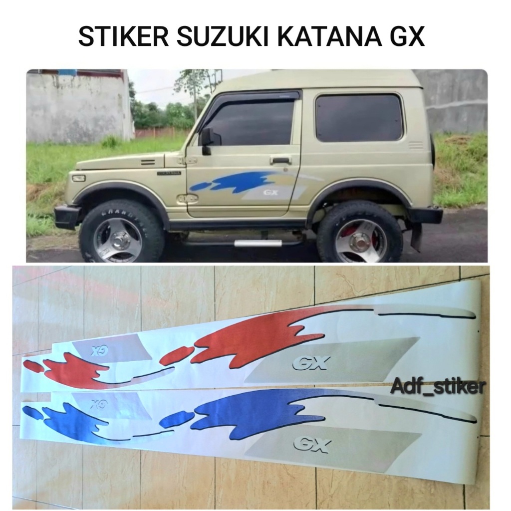 Stiker Mobil suzuki katana gx / stiker suzuki gx / Stiker Mobil katana gx jeep jimny