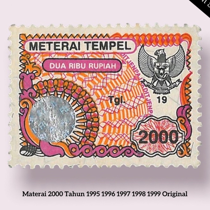 

KP8 Materai 2 Tahun 1996 1997 1998 1999 Perangko Matrai Tempel Lama Asli Original Pos