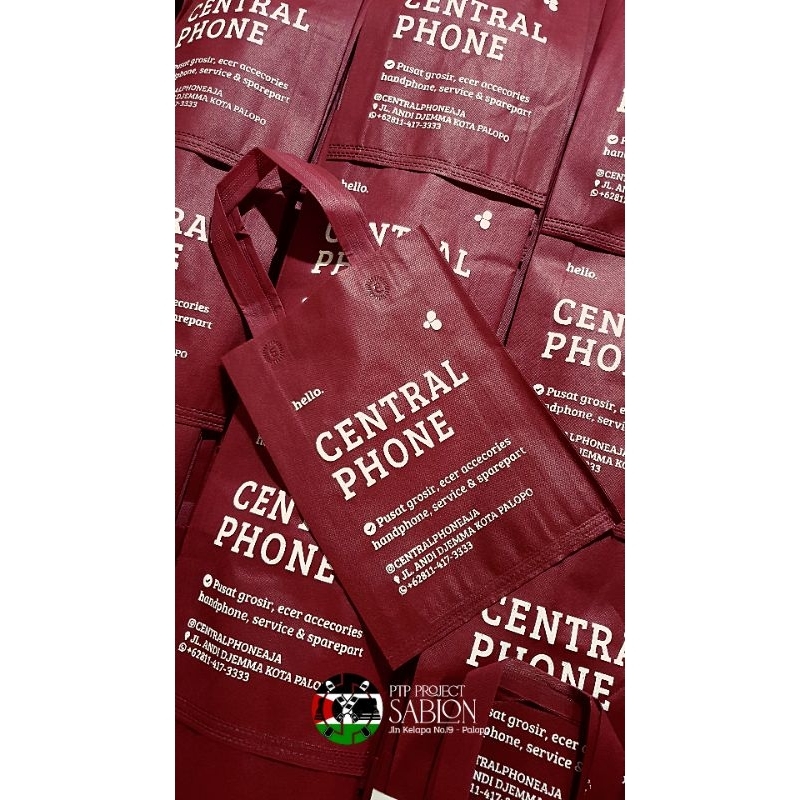 

Sablon Tas Spunbond / Tas Goodie Bag / Totbag 25x35