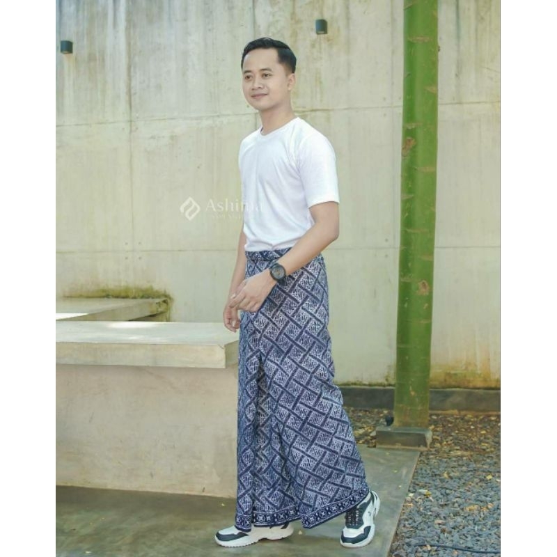 Sarongku id - Batik Ashima Motif 9 Hitam Batik Kotak Hitam - Sarung Santri Putra - Sarung Pria - Sar