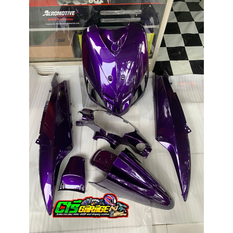 Cover body full halus Mio sporty ungu candy cover body full set Mio sporty