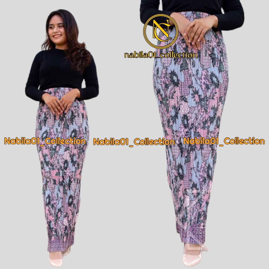 Rok Plisket Batik Panjang / Rok Batik / Rok Kebaya / Rok Wisuda / Bawahan Kebaya / Bawahan Batik