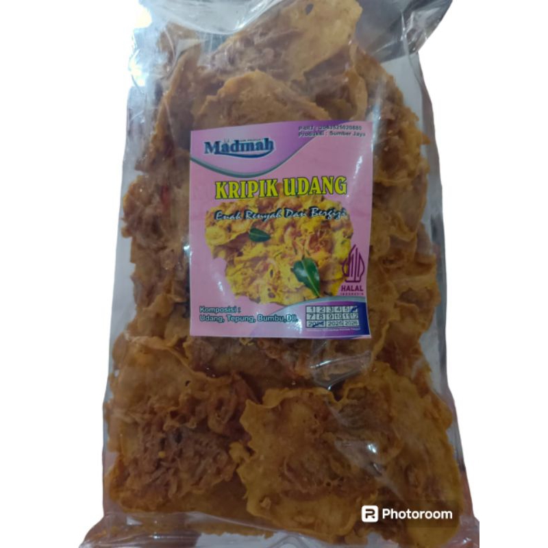 

camilan kripik peyek udang madinah renyah gurih enak halal