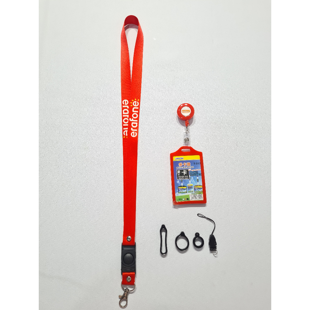 Cetak Lanyard Erafone | custom erafone | print lanyard - gantungan hp - holder - yoyo logo