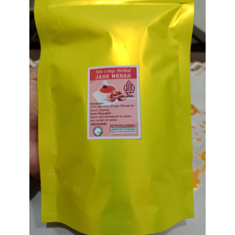 teh celup jahe merah isi 25kantong/jahe merah celup/COD