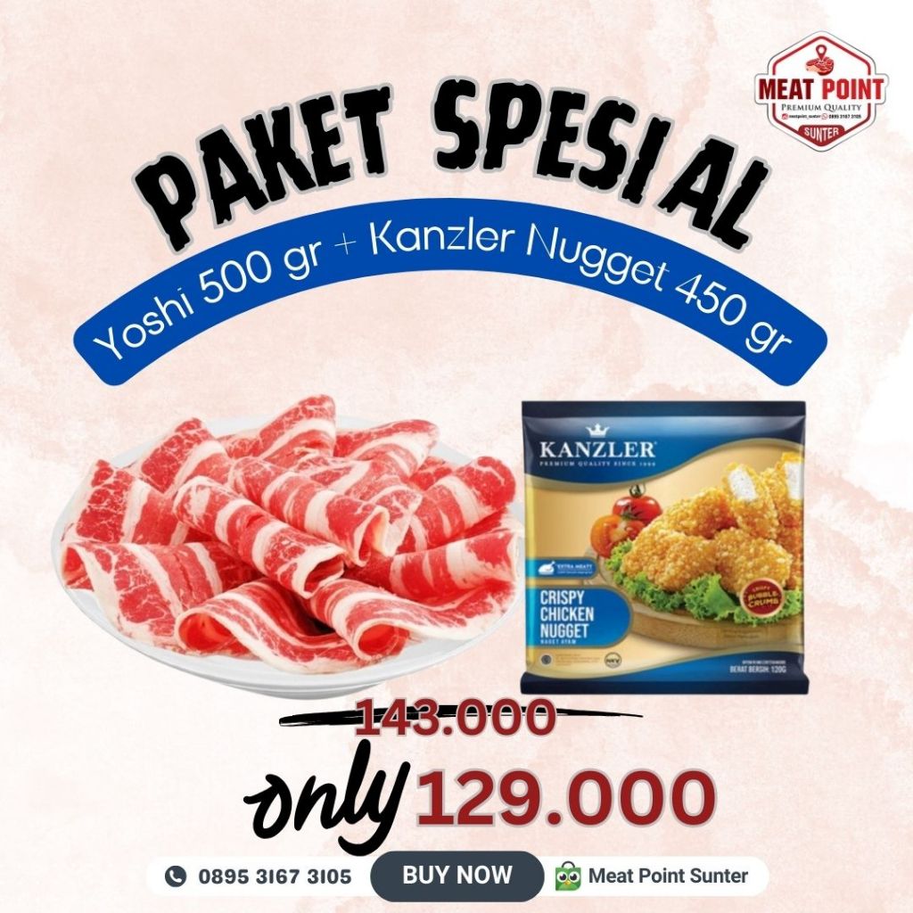 

Paket Spesial Yoshi 500 gr + Kanzler Nugget 450 gr