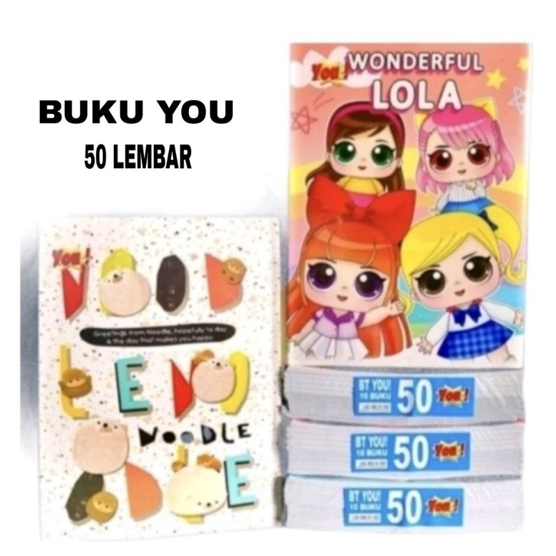 

BUKU TULIS YOU ISI 50 LEMBAR [ 1 PACK -10 PCS ]