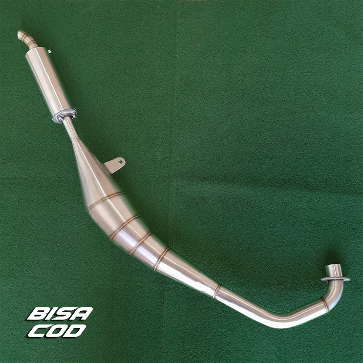 Knalpot Satria 2 Tak Hiu & Satria 2Tak Lumba, model samping Stainless