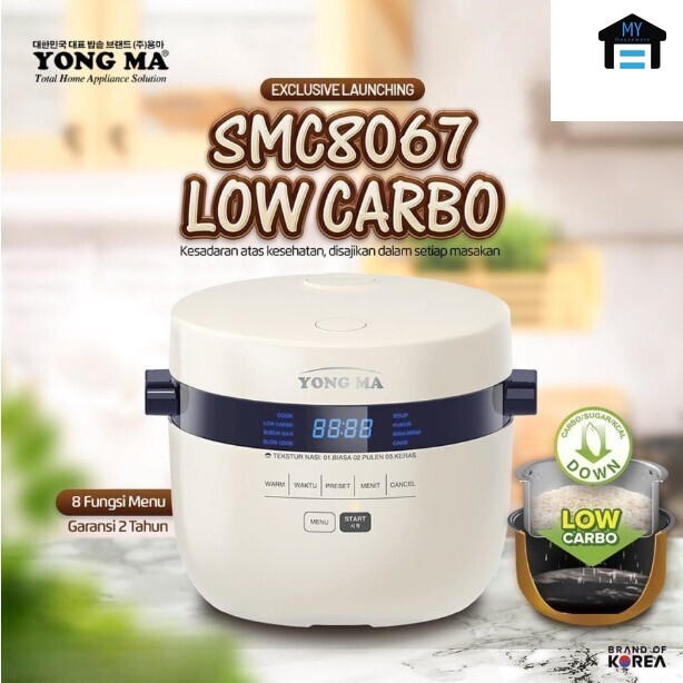 Rice Cooker Digital YONG MA Low Carbo SMC 8067