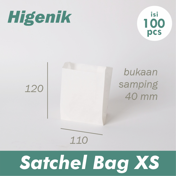 Satchel Paper Bag Size S / Kantong Kertas French Fries Kentang Goreng Isi 100 Lembar / Paperbag Grea