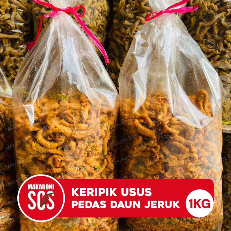 

kripsus pedas daun jeruk 1kg keripik usus rasa pedas daun jeruk ternikmat rasa enak