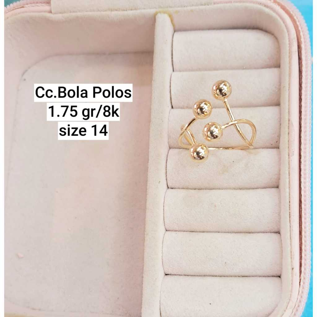 Cincin fashion bola polosv variasi spiral kadar 375 8k