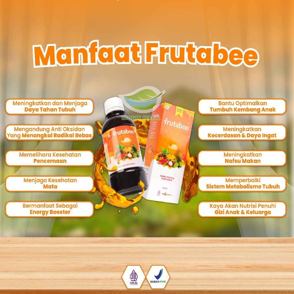 

Madu Frutabee Propolis Asli Original 100% Alami Vitamin Penambah Napsu Makan Anak Lautan Herbal