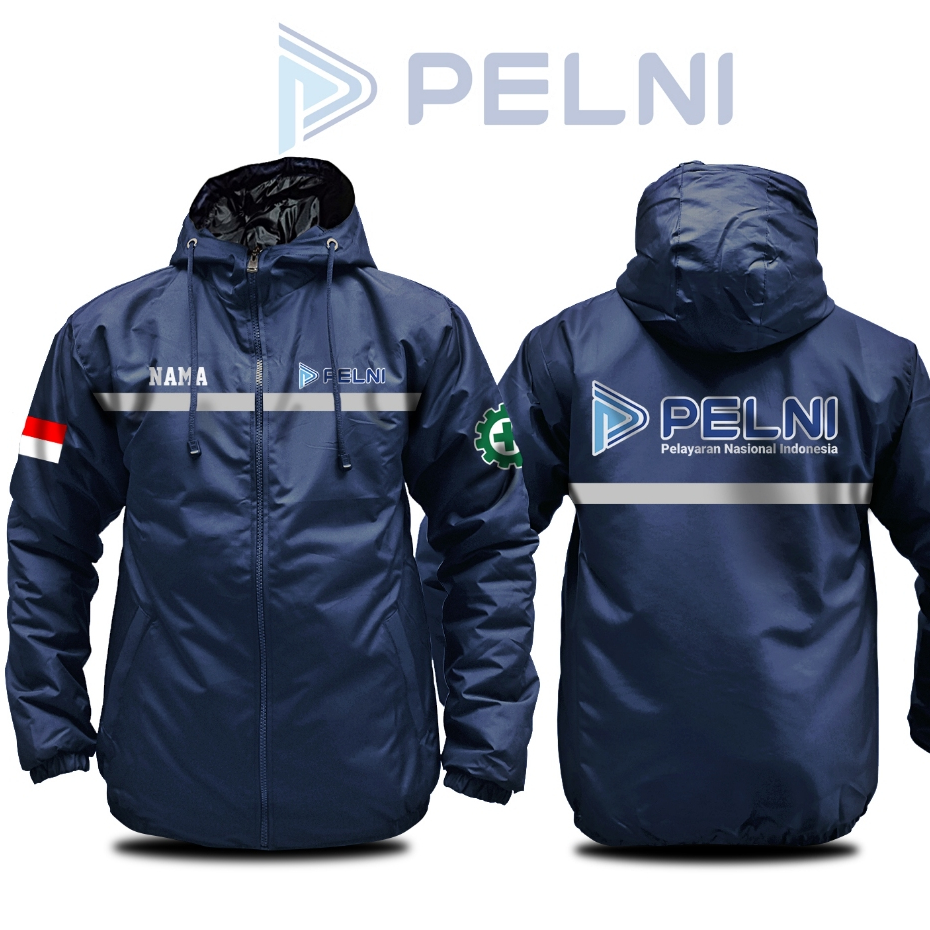 JAKET PT PELNI BUMN Scotlight Jaket Parasut Semi WF Free Nama Bisa Custom