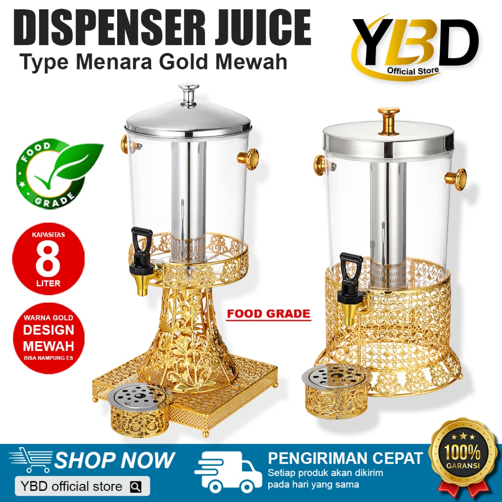 dispenser juice prasmanan Menara Gold 8L / dispenser juice hotel / tempat minum / Dispenser Minuman 