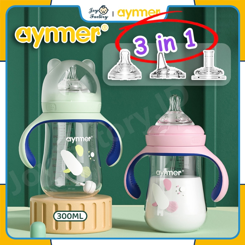_franzbosse - Aynmer 3 Botol Susu Anak Sippy Cup dengan Sedotan Warna - Live Only
