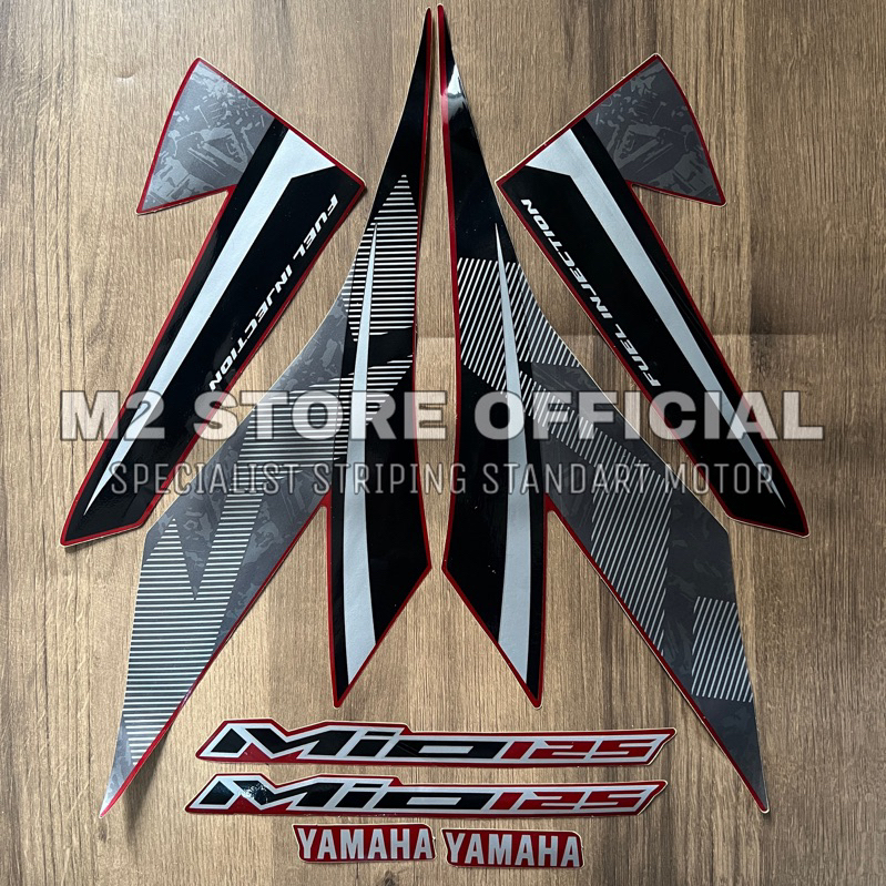 striping yamaha mio 125 mio m3 2018 merah full stiker lis body polet MIO M3 standar terbaik m2storeo