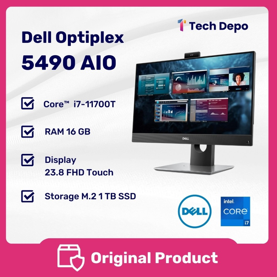 Dell Desktop AIO OPTIPLEX 5490 i7-11700T 16GB 1TB SSD