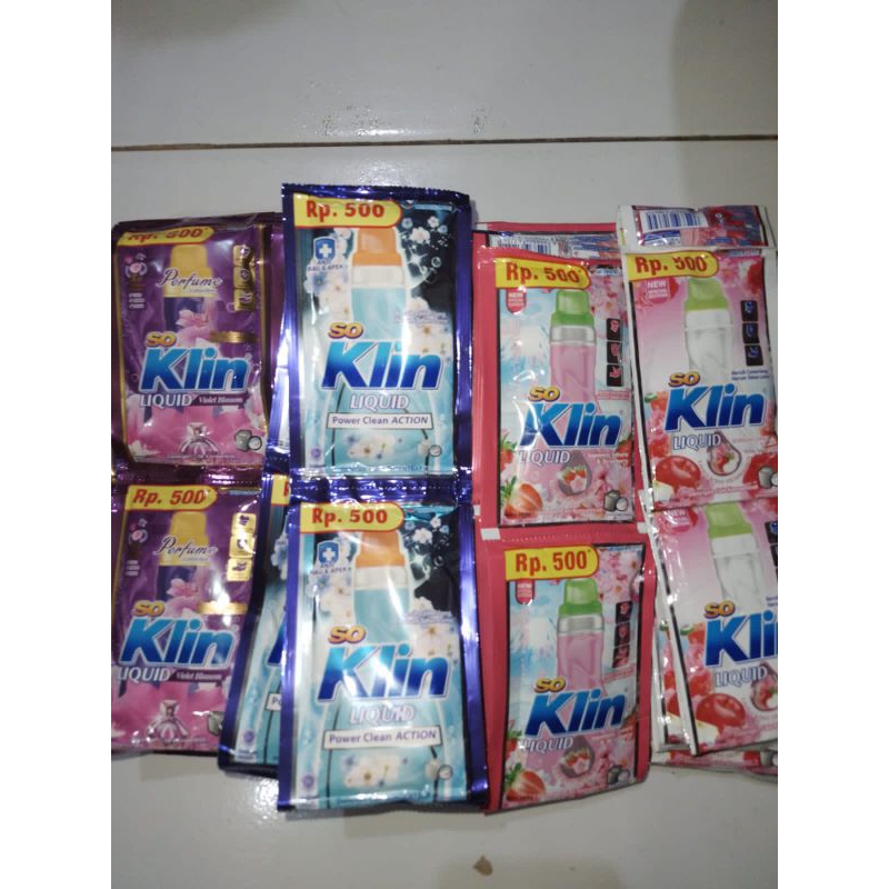 soklin liquid cair 12sachet 500an
