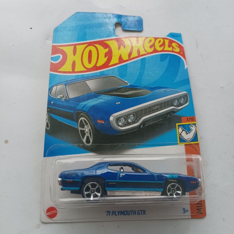Hot wheels 71 plymouth gtx biru