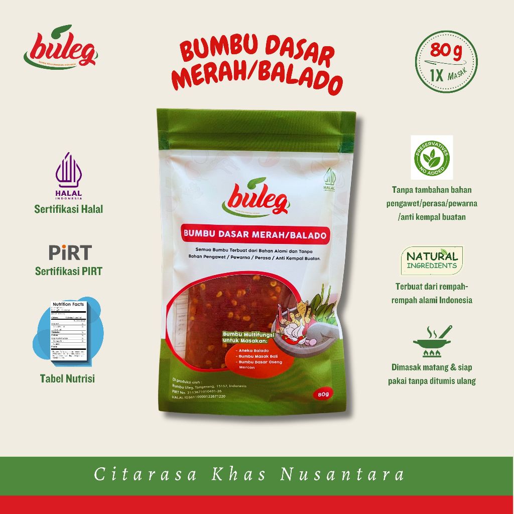 

Buleg Bumbu Dasar Merah / Balado