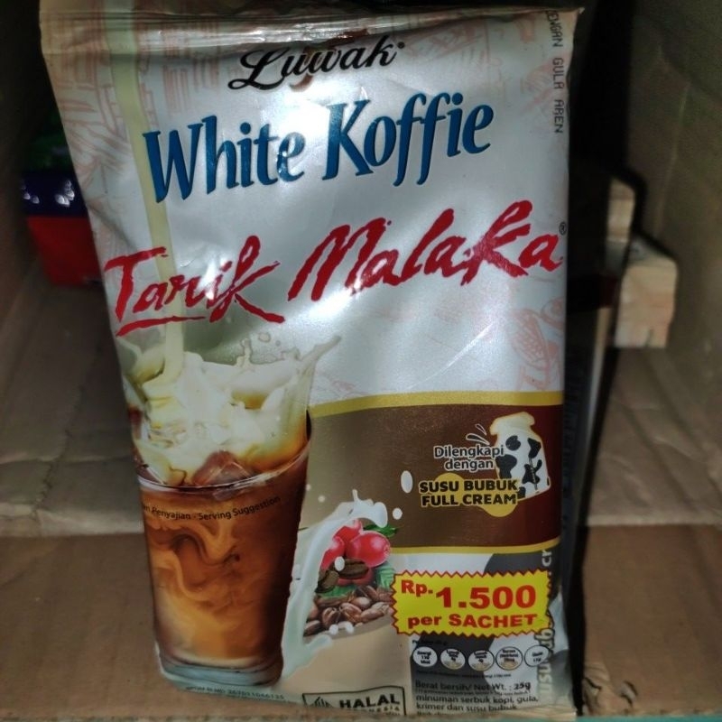 

luwak white koffie - kopi tarik malaka - kopi dengan susu bubuk full cream net 25gr