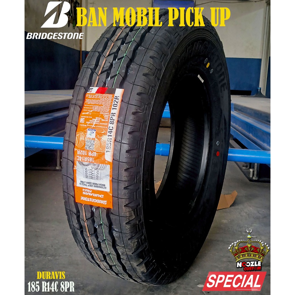 Ban Mobil L300 Pick up R14 Ban Muatan Merek Bridgestone Ban Luar Tubles Pickup Ring 14 Ukuran 185